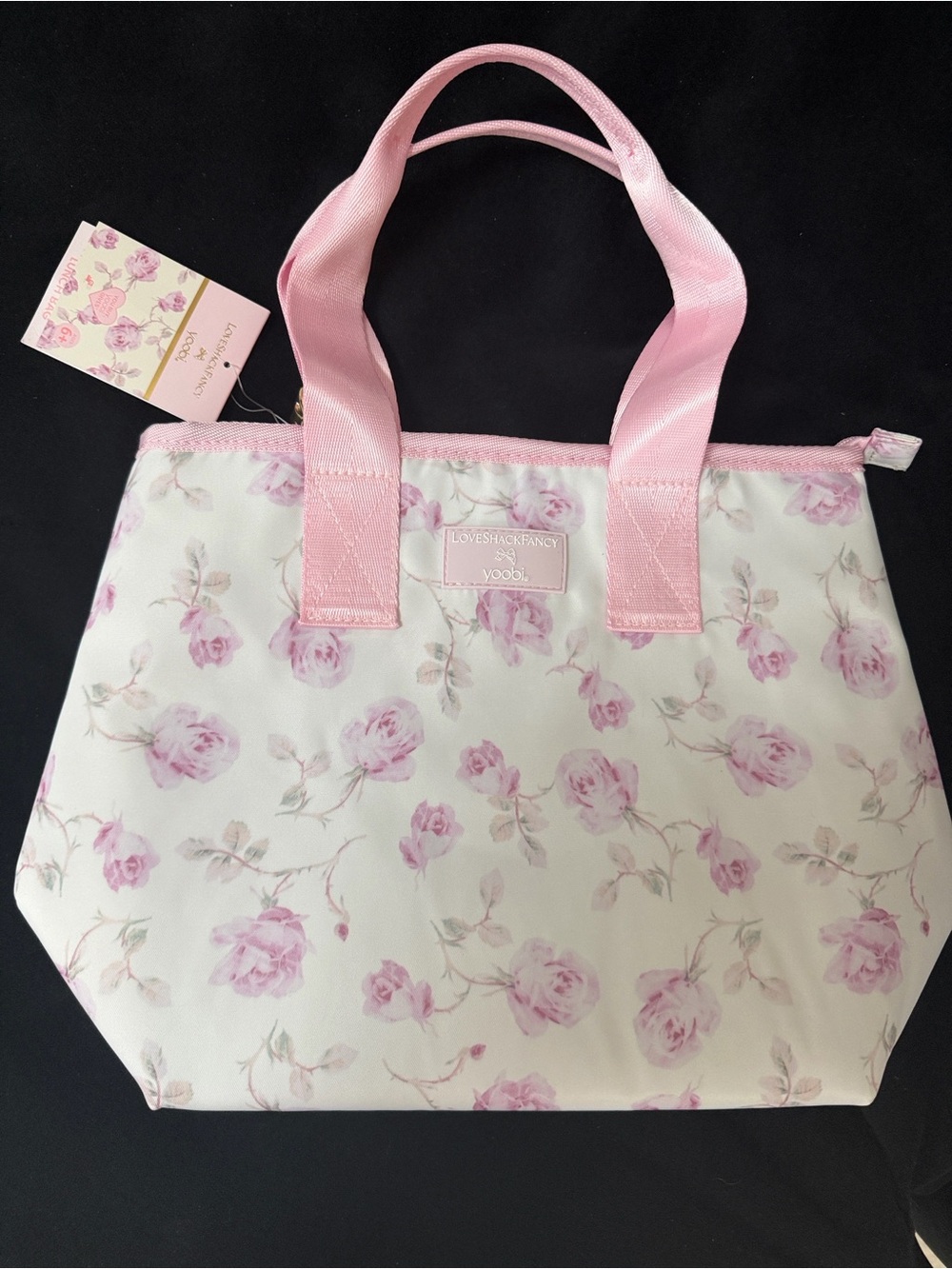 NWT! LOVE SHACK FANCY x TARGET Ribbon Rosa Floral Tote Lunch Bag